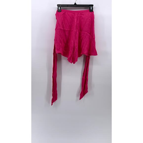 MAEVE By Anthropologie Women's Pink Side-Button Belted High-Rise Shorts SZ 4 - Picture 2 of 10